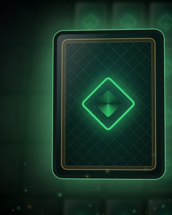A card lifting off the table towards the camera