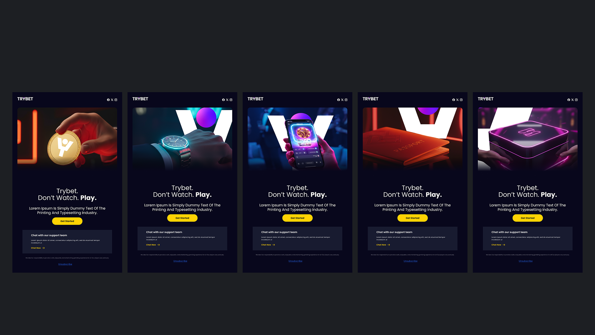 CRM email suite — 5 templates