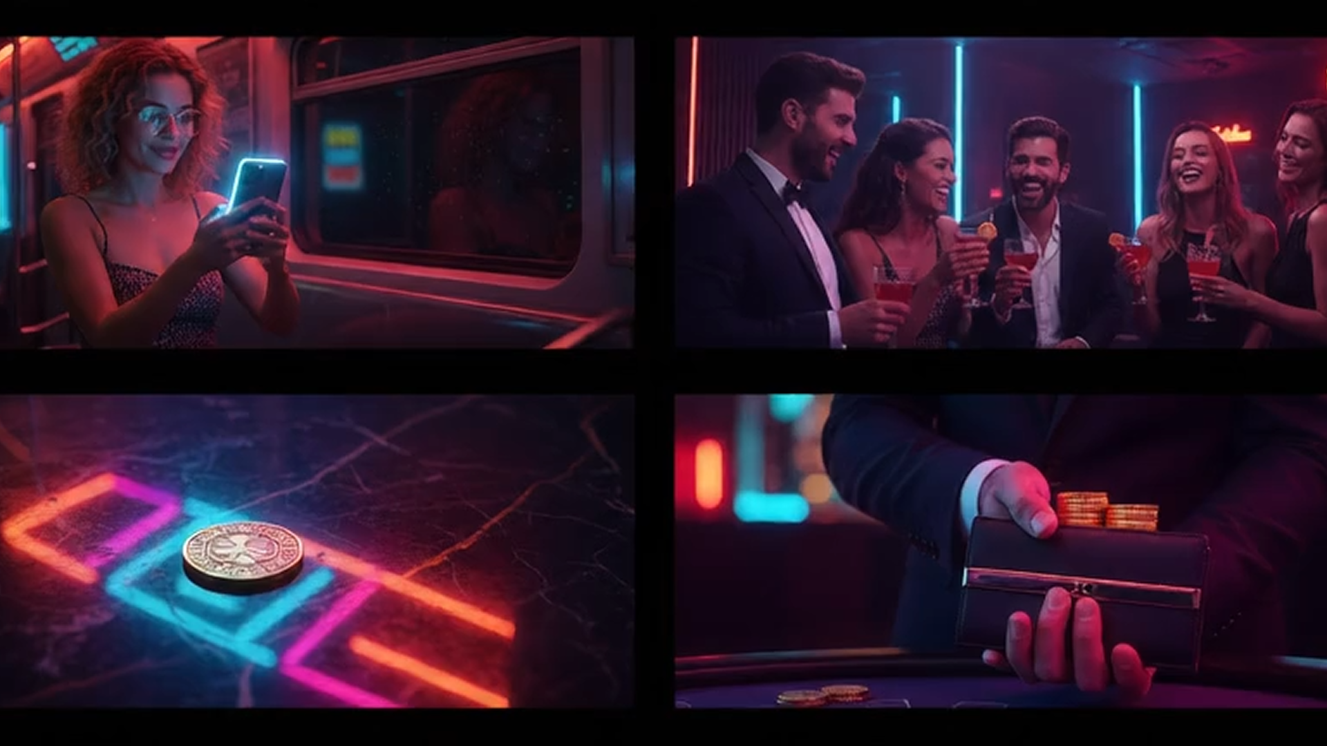 Brand mood — cinematic 4-panel